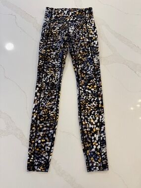 lululemon athletica Black Multicolor Abstract Print Leggings